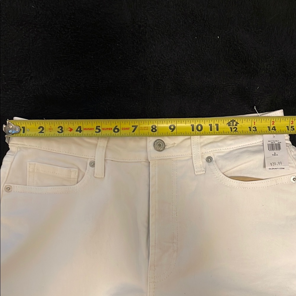 Old Navy Women's White Straight Leg Jeans 6 Tall nwt - Picture 9 of 12